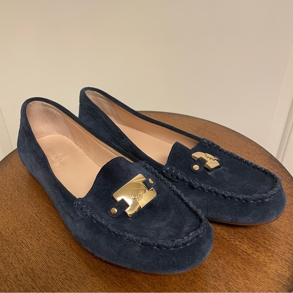 Kate Spade Blue Suede Loafers - Picture 1 of 10